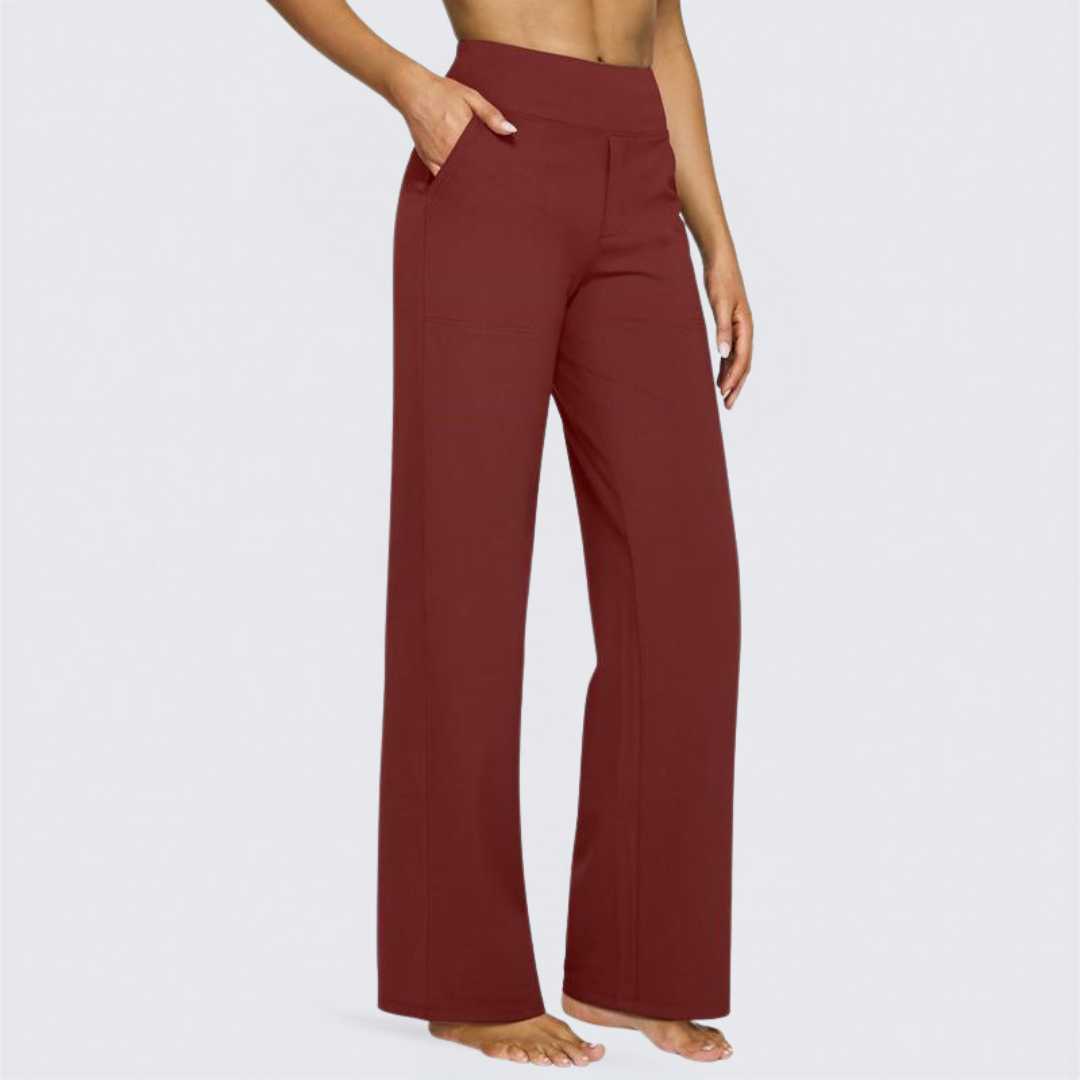 WHITNEYT - Comfortable High-Waist Wide Leg Pants