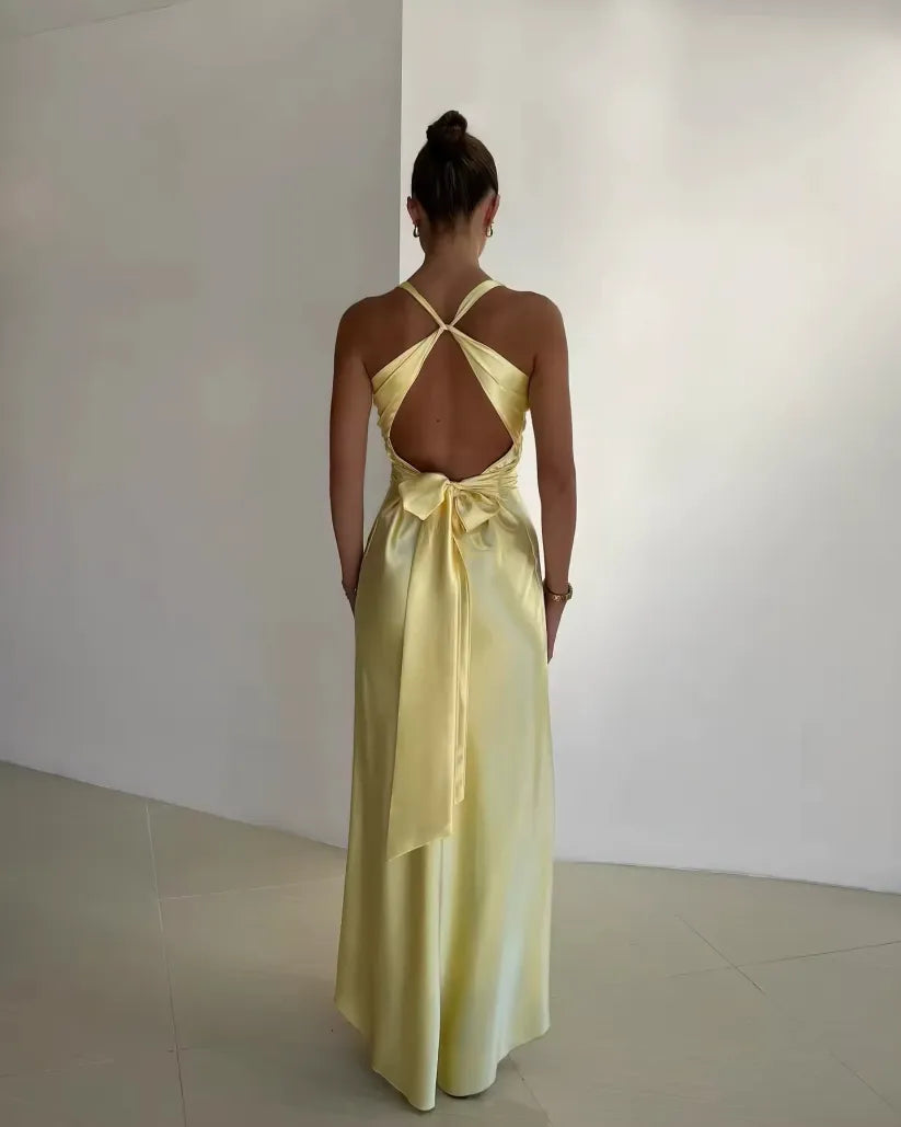Ismay | Glossy Satin Gown