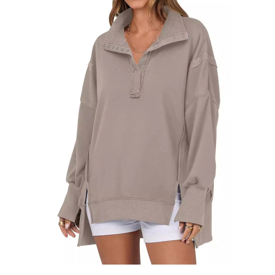 VERONT - Loose Fit High-Low Split Hem