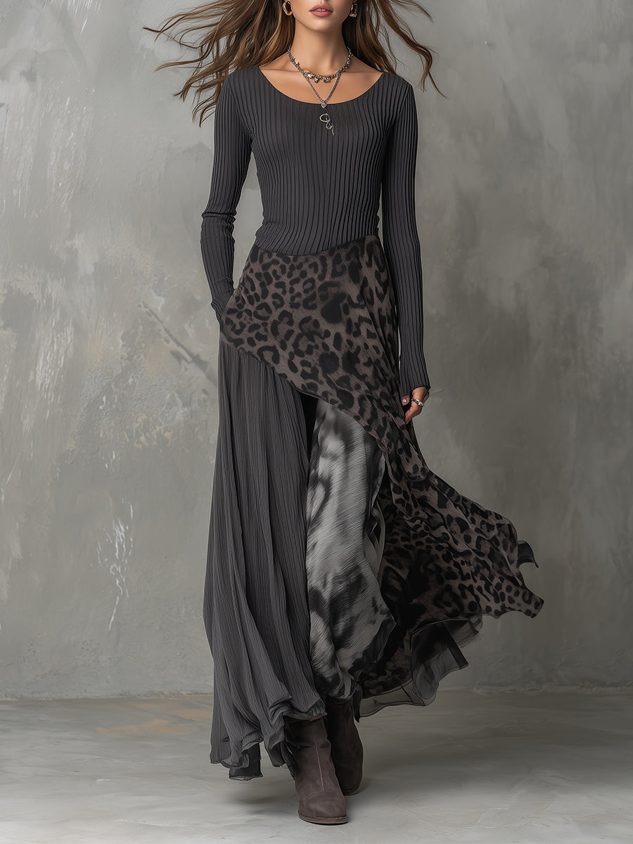 Martina | Bohemian Leopard-Print Maxi Dress