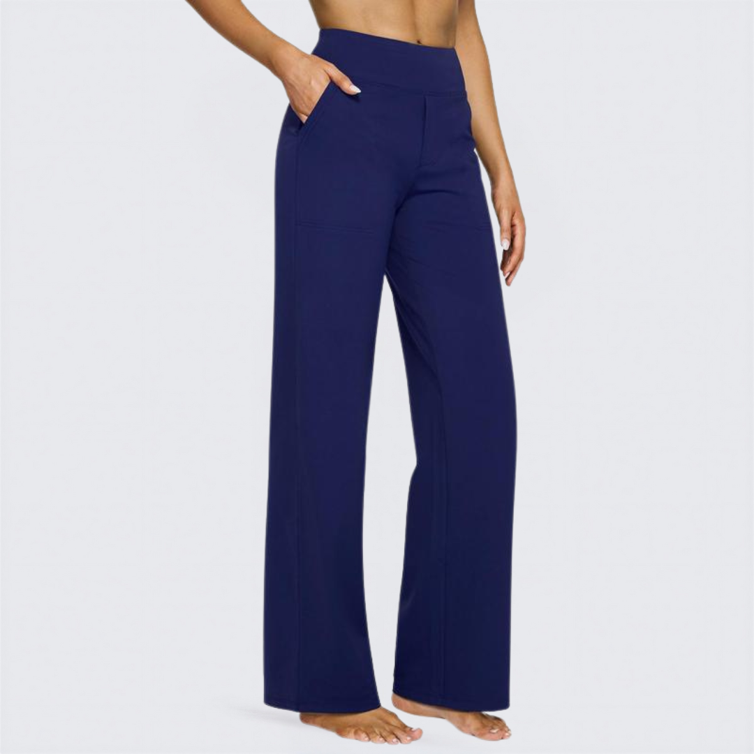 WHITNEYT - Comfortable High-Waist Wide Leg Pants