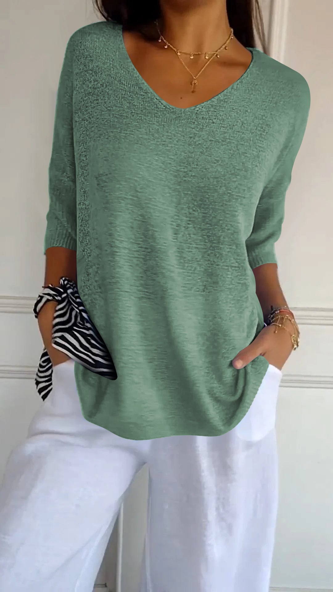 LAUREN™ | Women Casual V-Neck Top