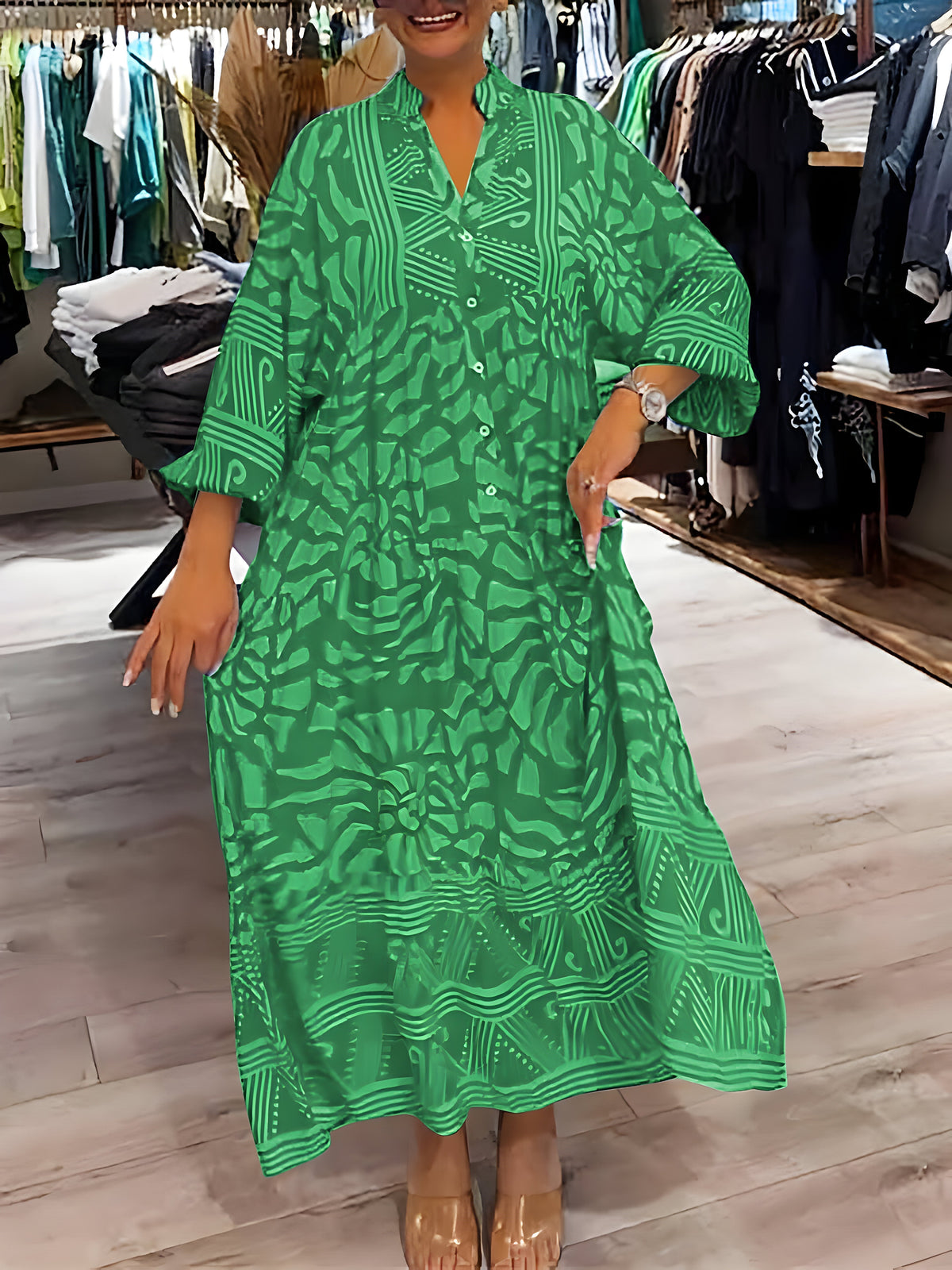 Evy | Dress with Artistic Print