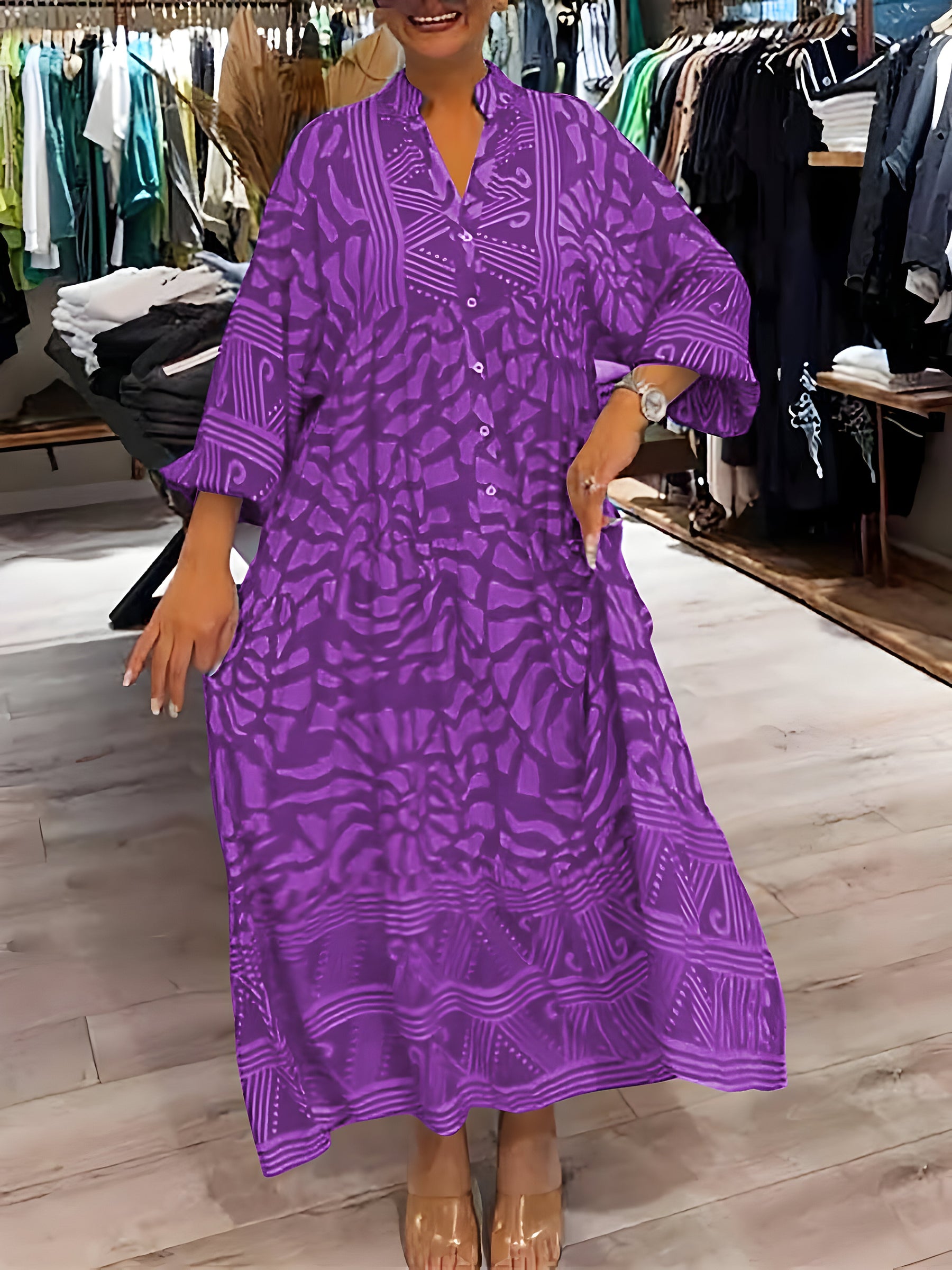 Evy | Dress with Artistic Print