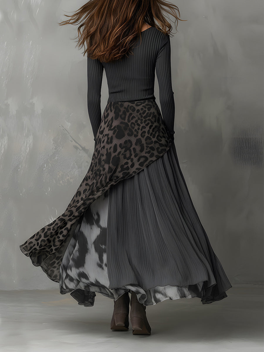 Martina | Bohemian Leopard-Print Maxi Dress