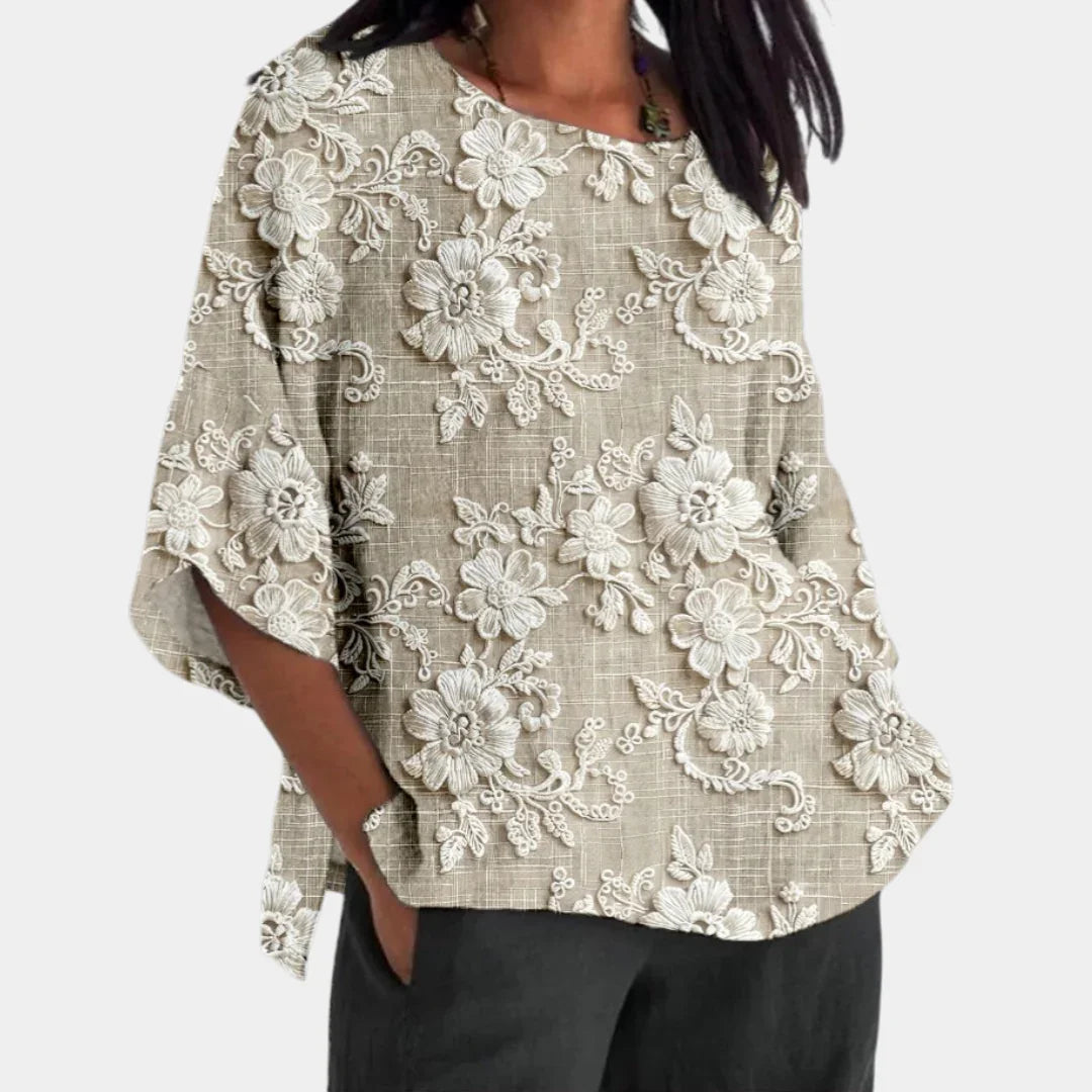 Abigail | Vintage-Print Top