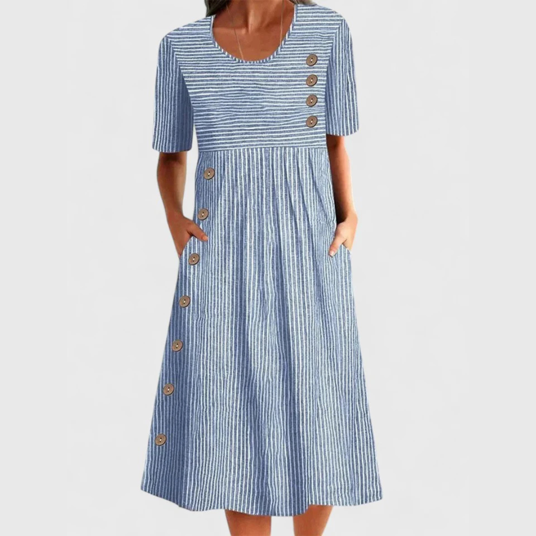 Wandal Striped Midi Dress
