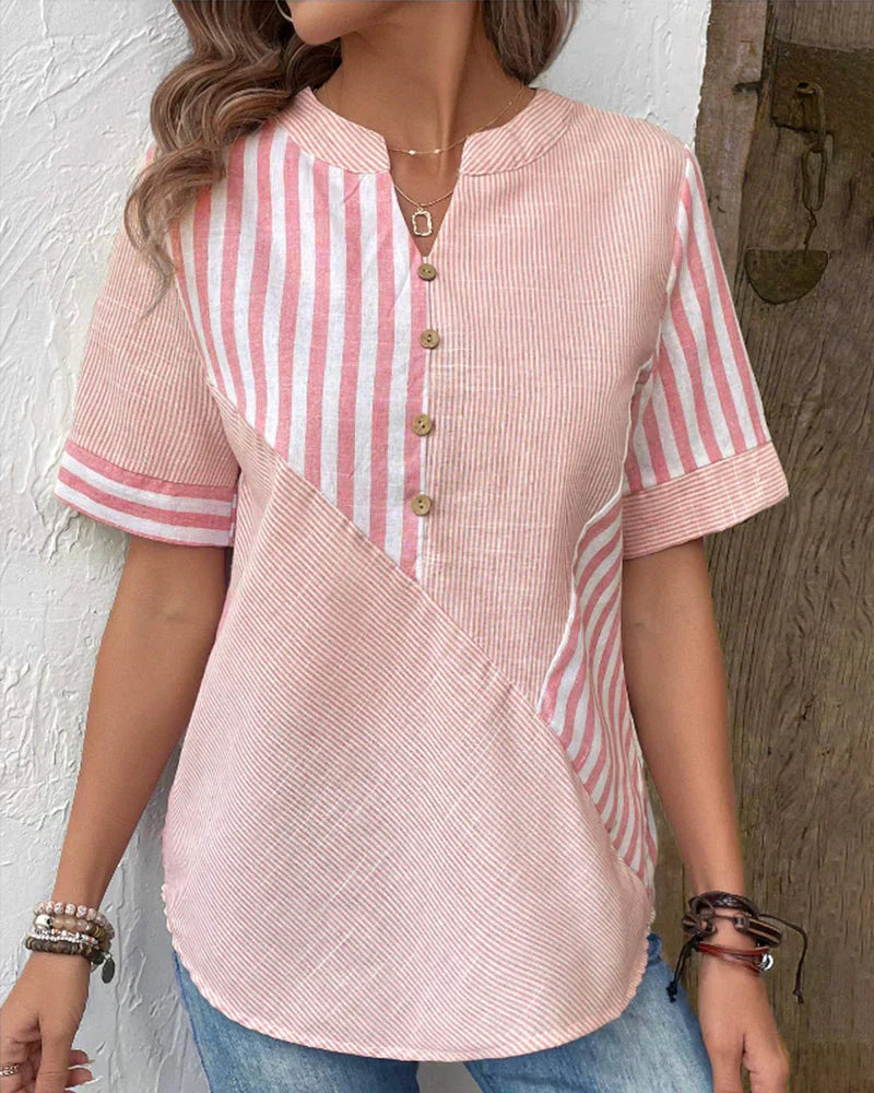 Talia - Elegant Striped Blouse