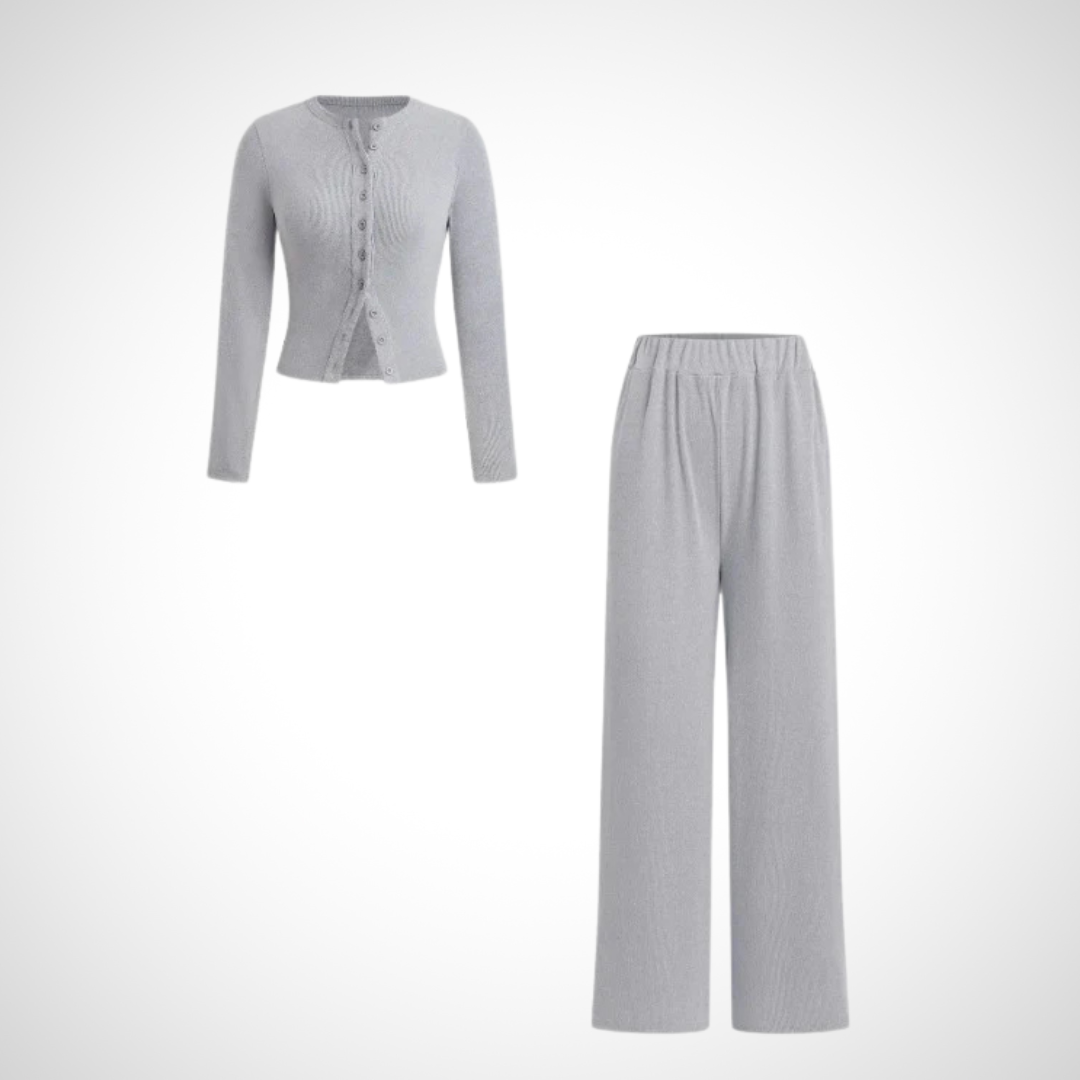 COLYT - Comfy Button Front Long Sleeve