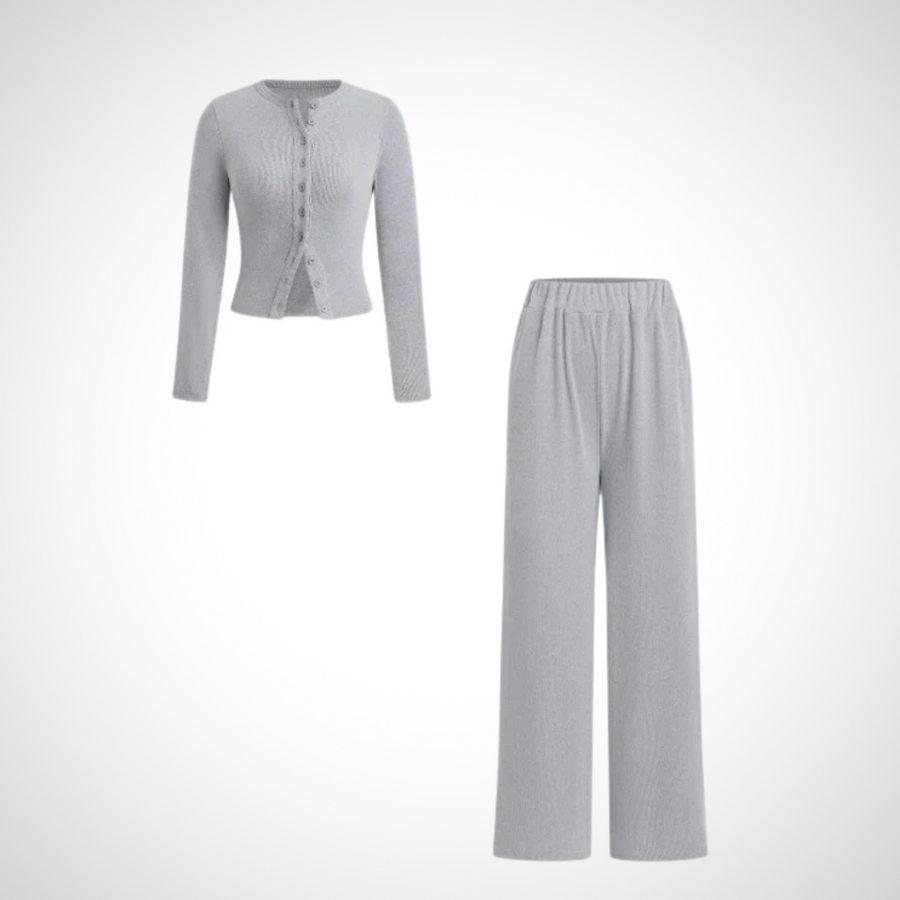 COLYT - Comfy Button Front Long Sleeve