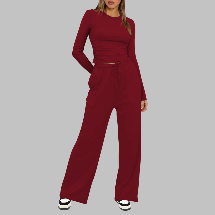 JANNYT - Long Sleeve Top and Wide