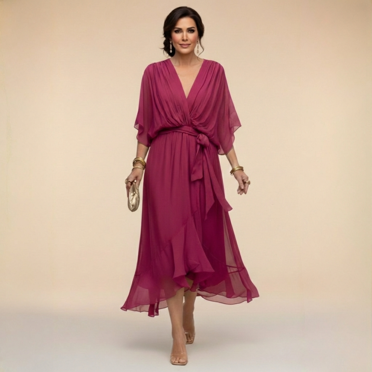Monica™ - V-neck dress
