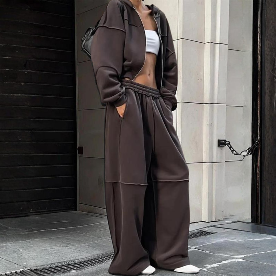 DARAT - Comfy Zip Up Hooded Sweatshirt