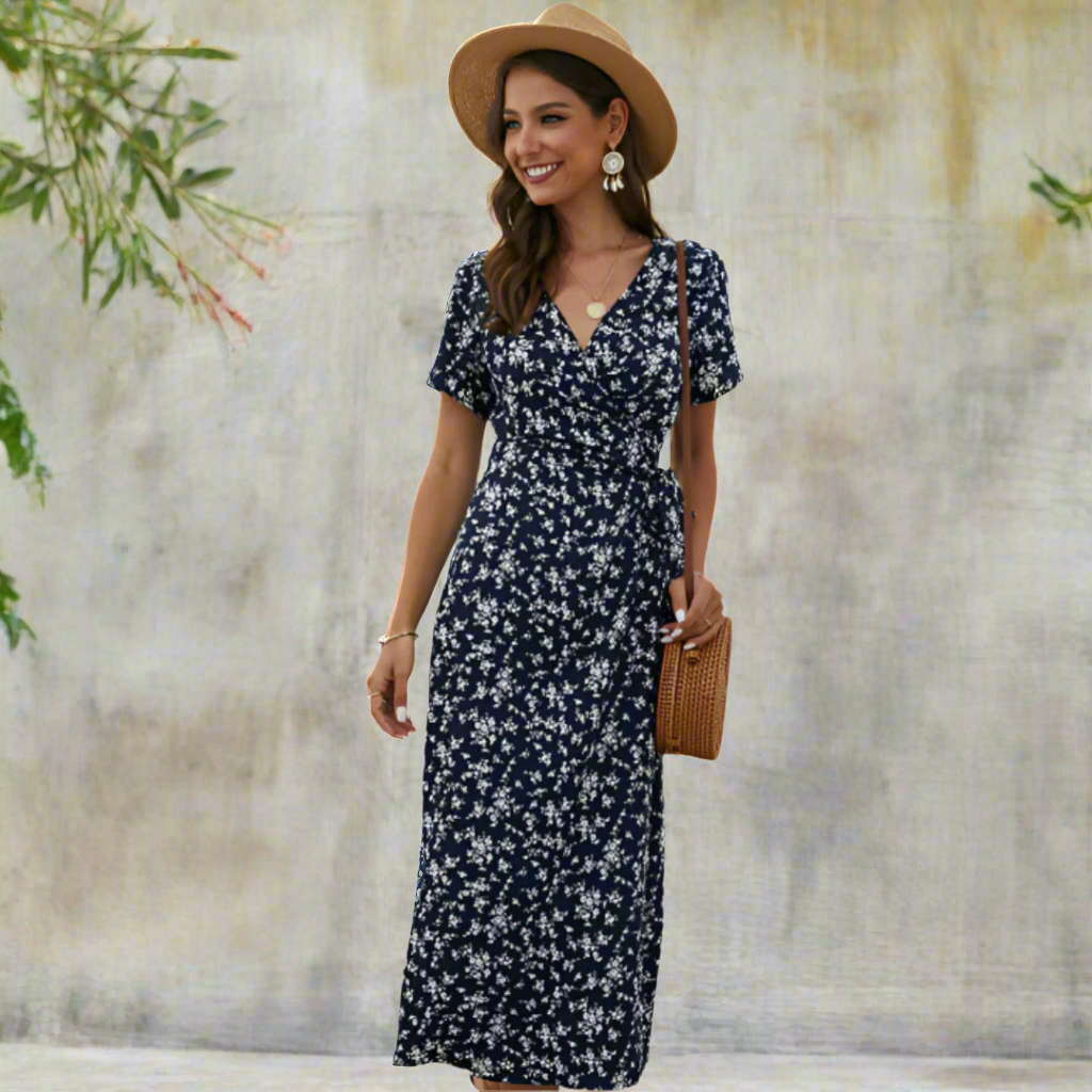 DALISAYT - Plus Size V-Neck Flounce Sleeve