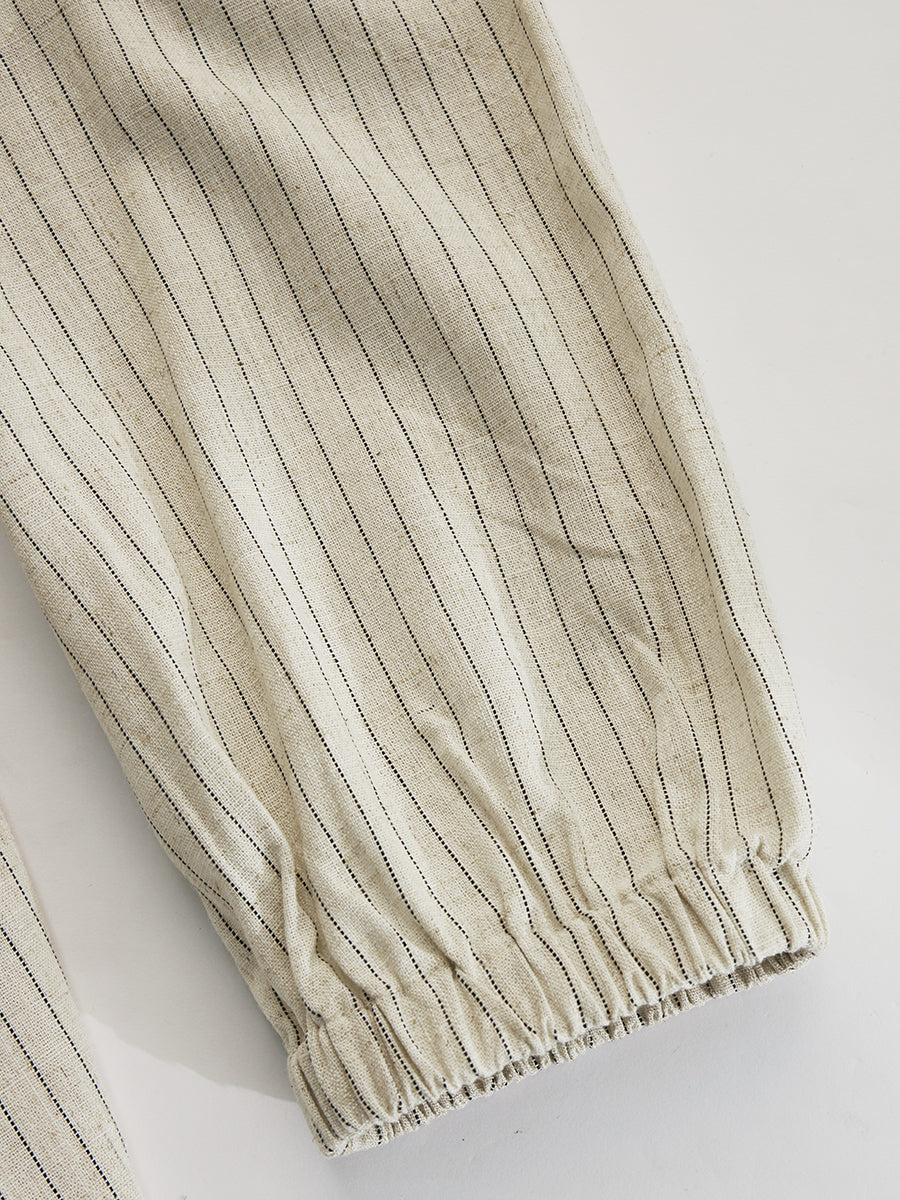 Sienna | Bohemian Striped Button Midi Dress