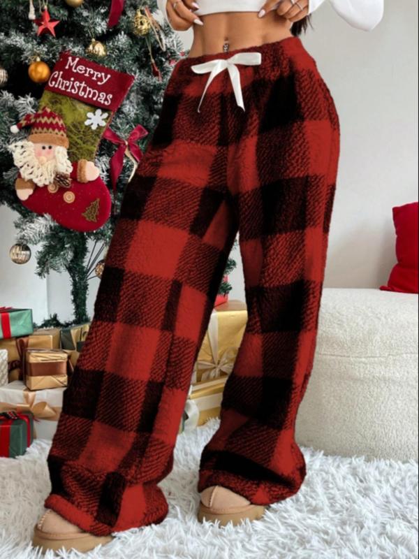 AMBERT - Comfortable Plaid Straight Pants