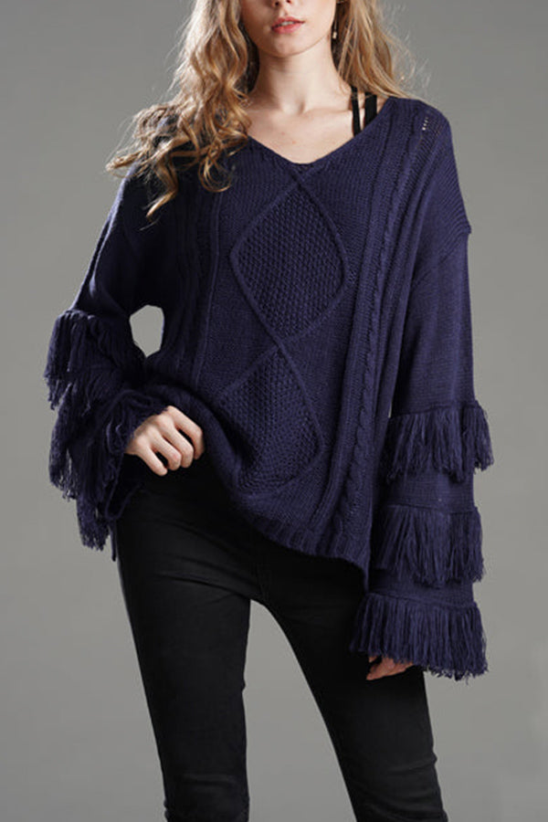 LLS | TASSEL KNIT SWEATER