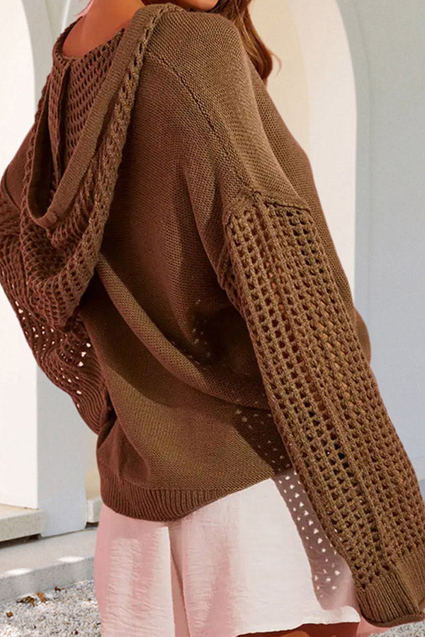 CHAMILIA | Cutout pocket pullover hooded top