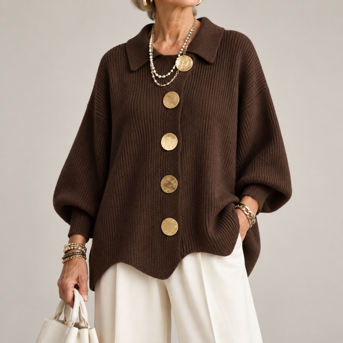 Eleanor Oversized Collared Cardigan