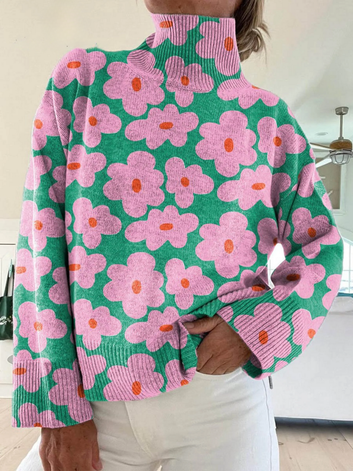 Florence Floral Knit Sweater