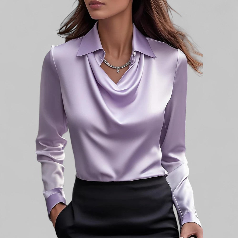 Patricia | Draped Neck Blouse
