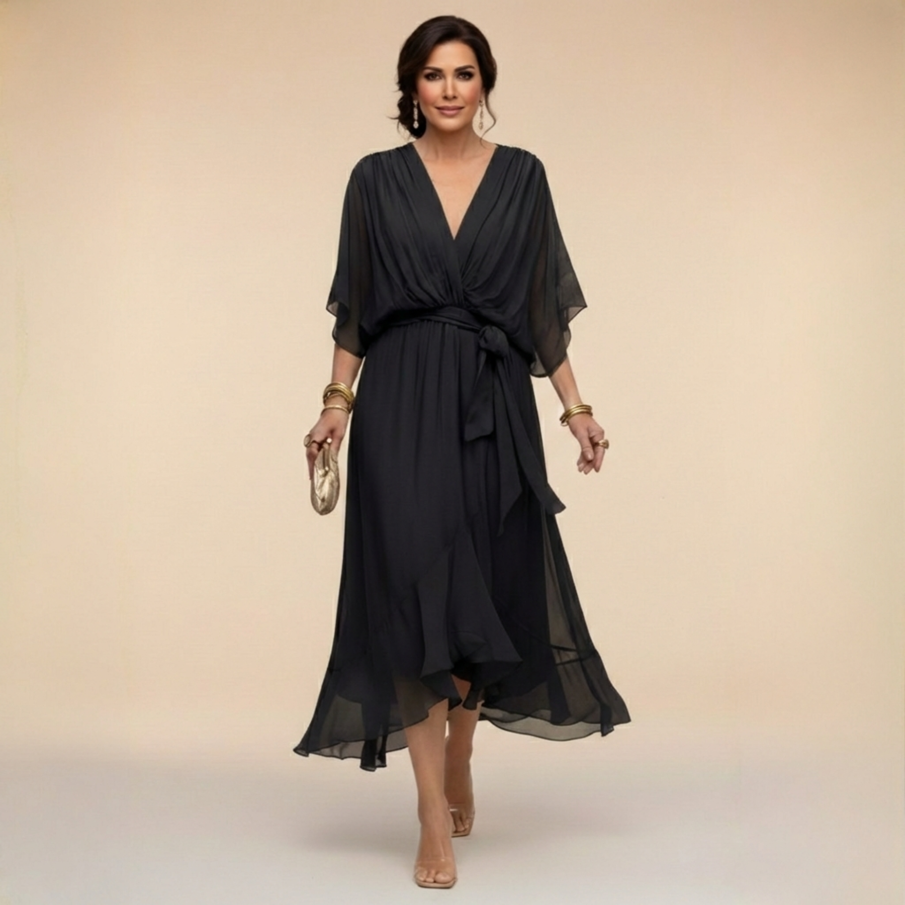 Monica™ - V-neck dress
