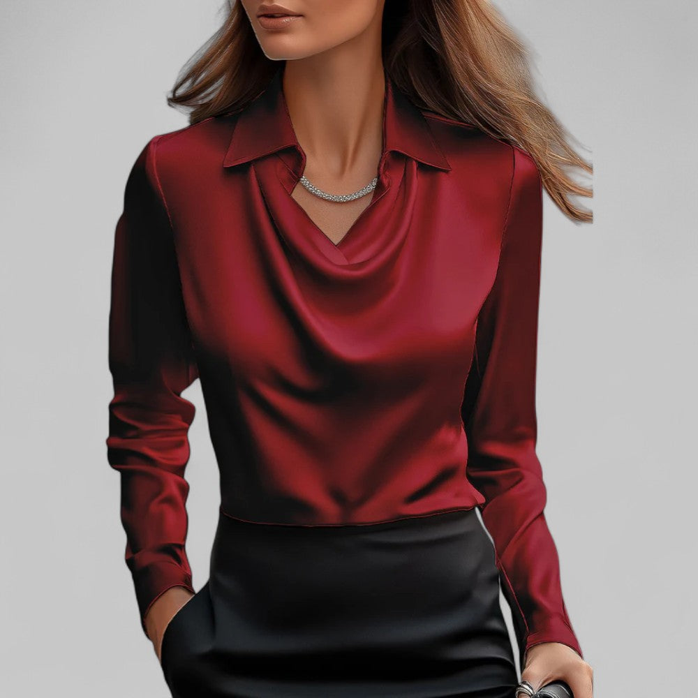 Patricia | Draped Neck Blouse
