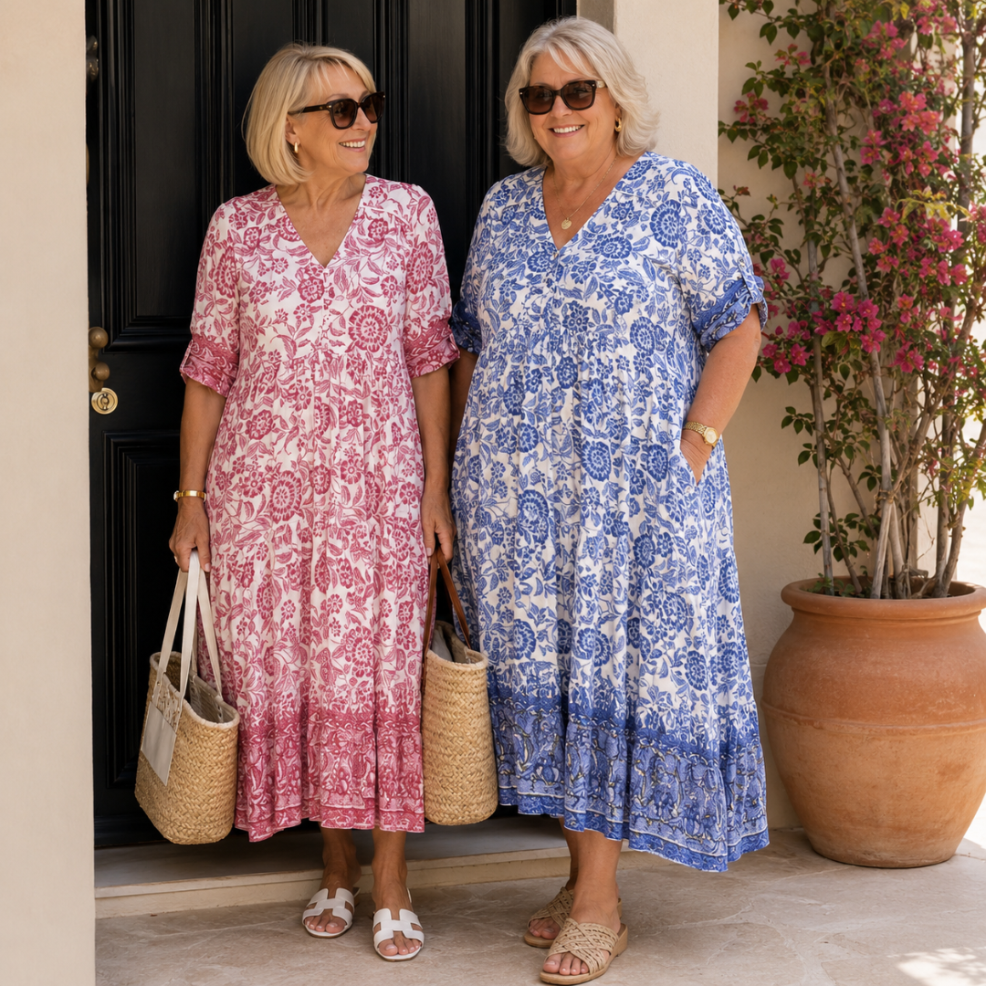 Keisha™ - Graceful V-Neck Floral