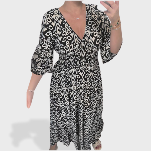 Lun - Boho Printed Dress