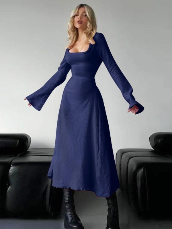 ERINT - Sophisticated Lace-Up Tie Back Flounce