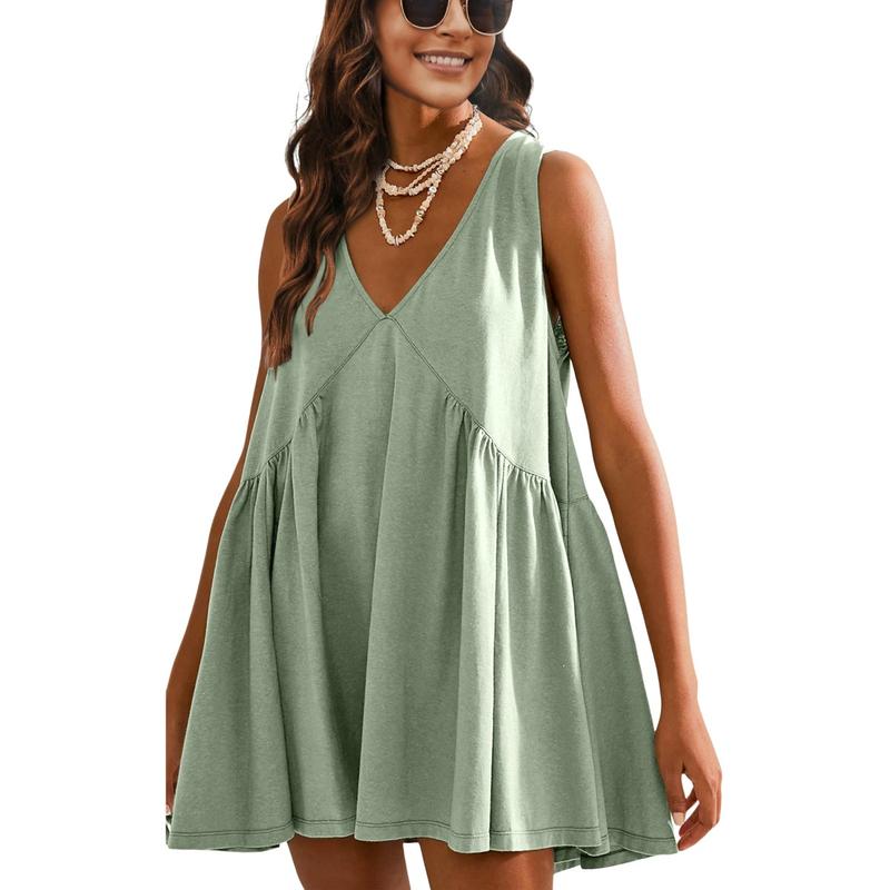 DANNAT - Women's V-Neck Tank Dress