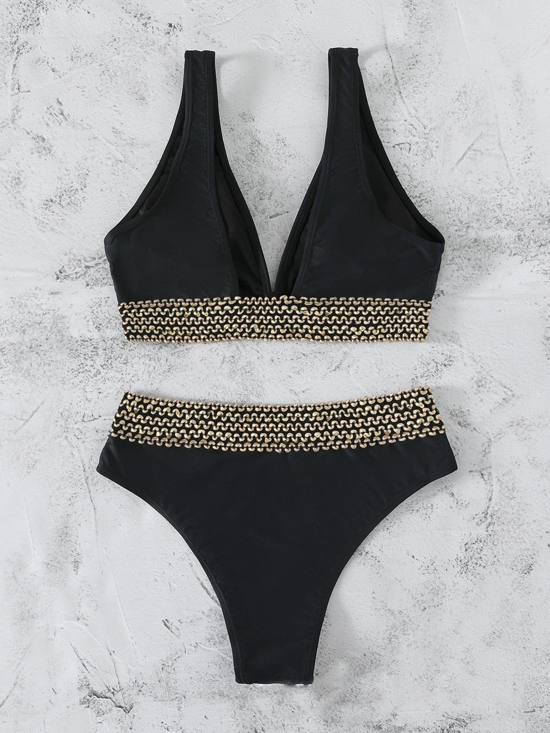 V Neck Bikini Set