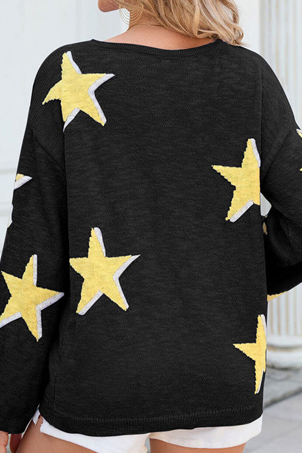 STAR | knitted long sleeve sweater