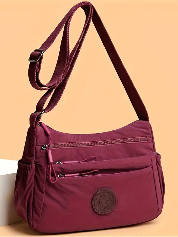 BETINAT - Solid Color Multi-Pocket Crossbody High-Quality