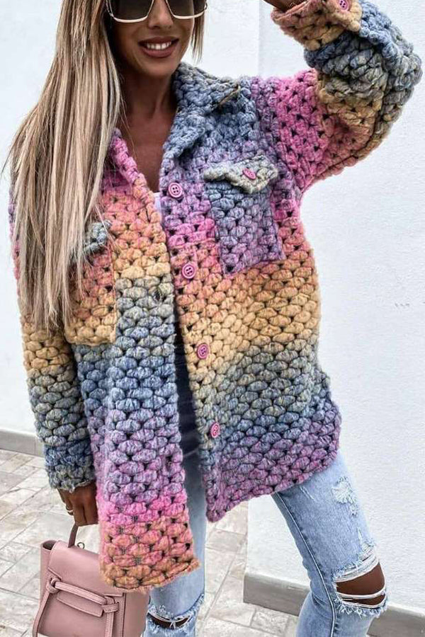 Fashion printed women's woolen jacket