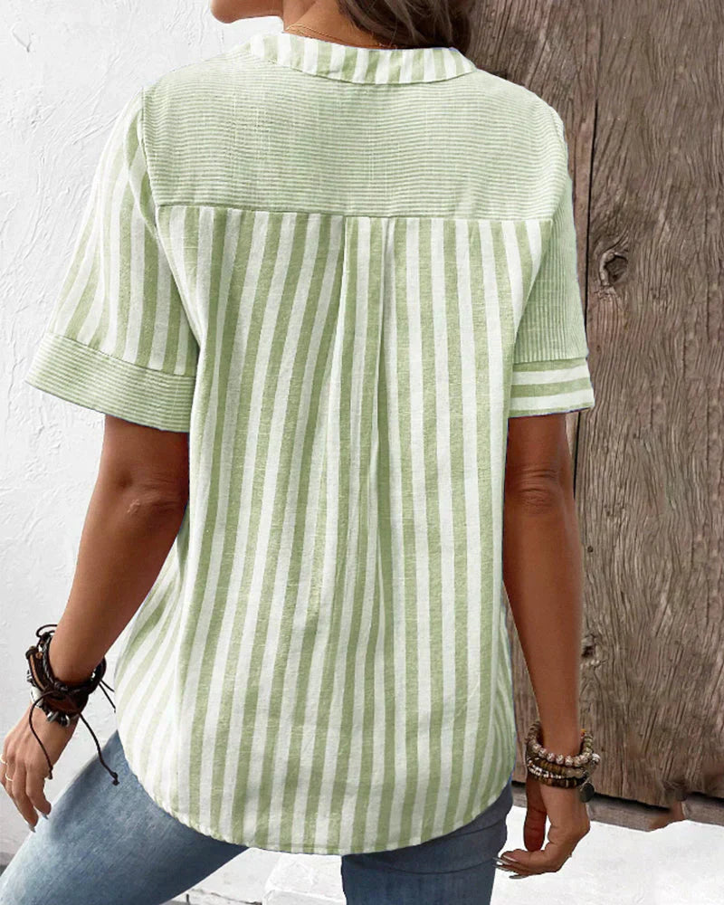Talia - Elegant Striped Blouse