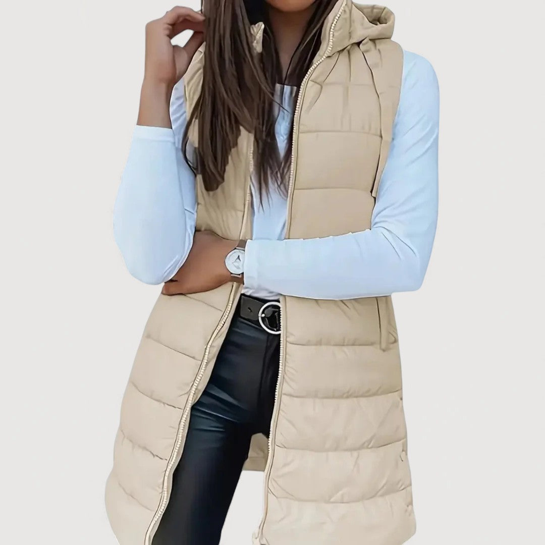 ARWENA – HOODED PUFFER VEST