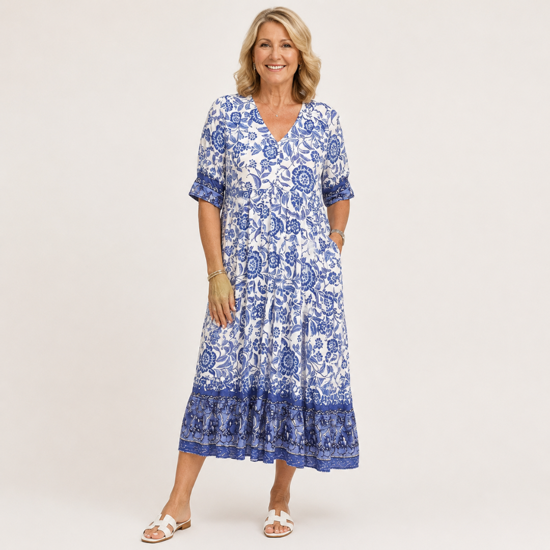 Keisha™ - Graceful V-Neck Floral