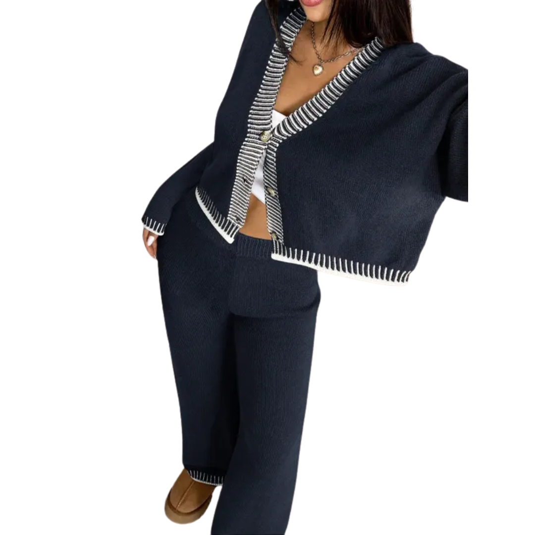 SHAMCEYT - Striped Printed Cozy Sweater