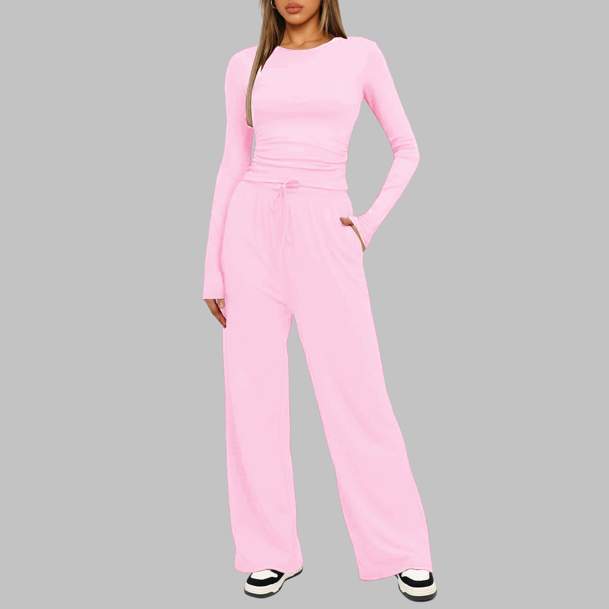JANNYT - Long Sleeve Top and Wide