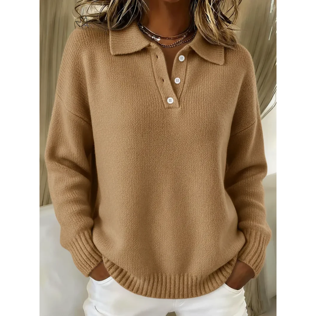 Avianna Collared Button Knit Sweater