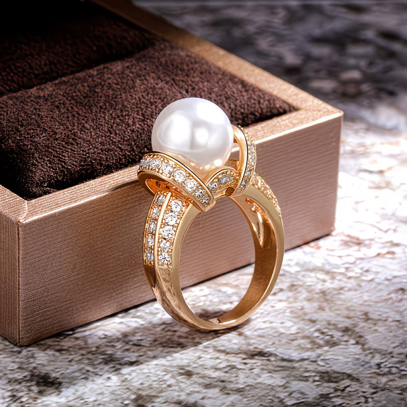 Ring with Crown Pearl