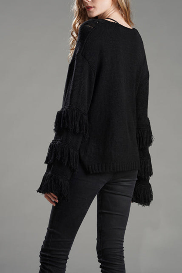 LLS | TASSEL KNIT SWEATER