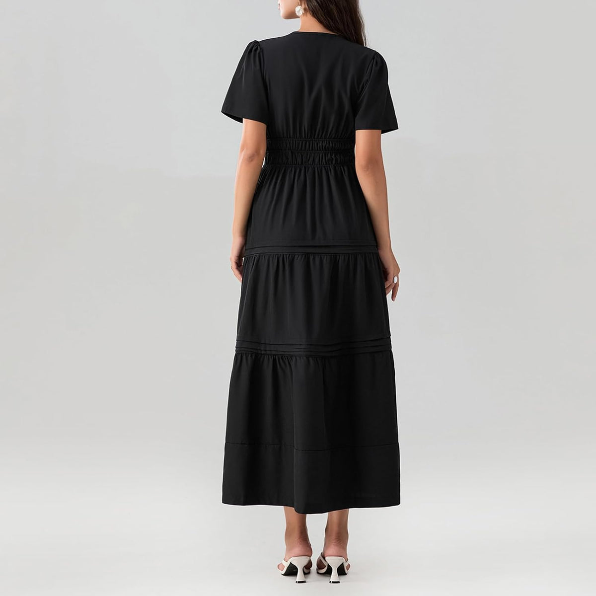 Lely | Lemon Dress V Neck Flowy Aline Beach Dress