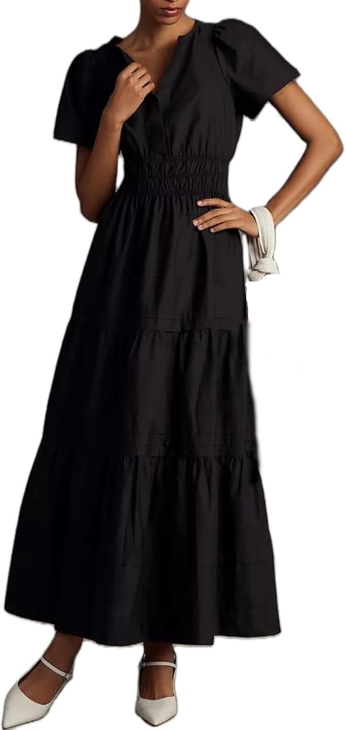 Lely | Lemon Dress V Neck Flowy Aline Beach Dress