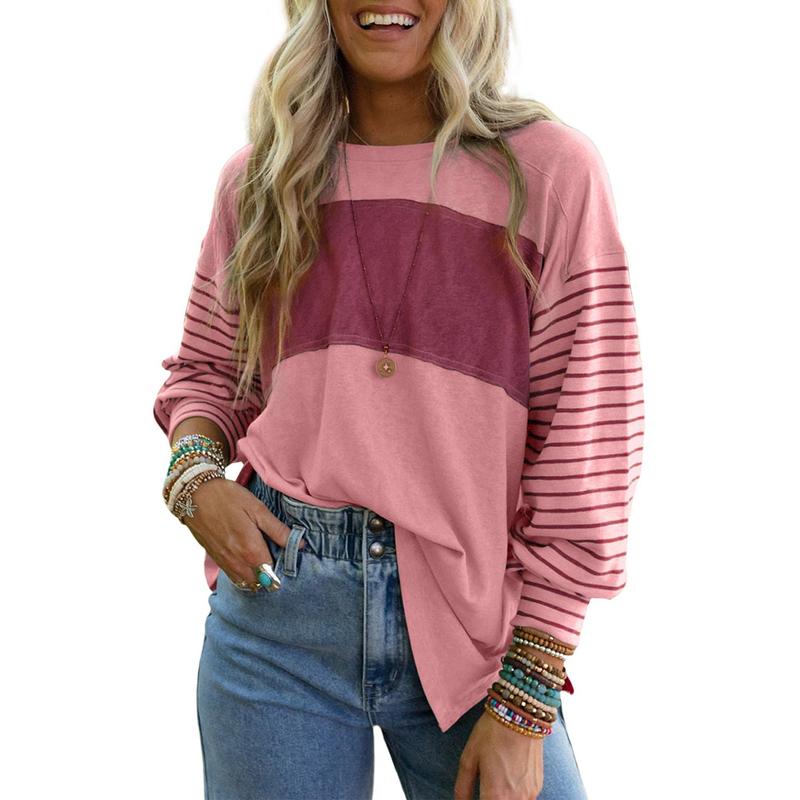 PERPETUA™ - Casual Long-Sleeve Oversized Crew Neck Top