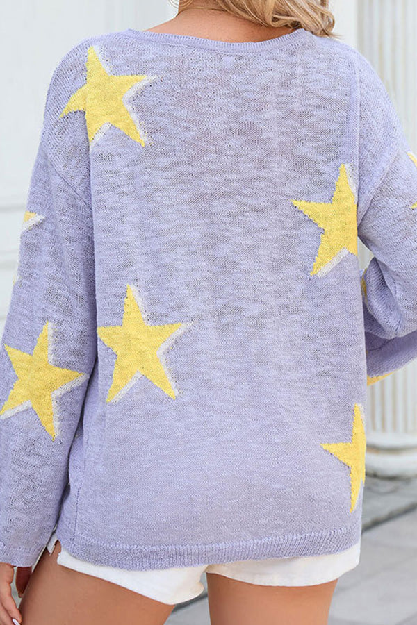 STAR | knitted long sleeve sweater