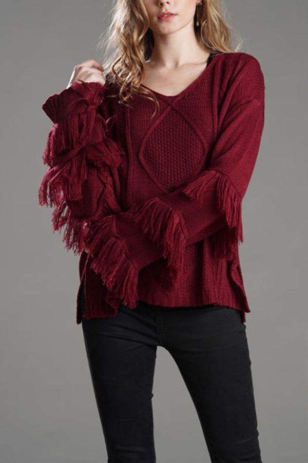 LLS | TASSEL KNIT SWEATER