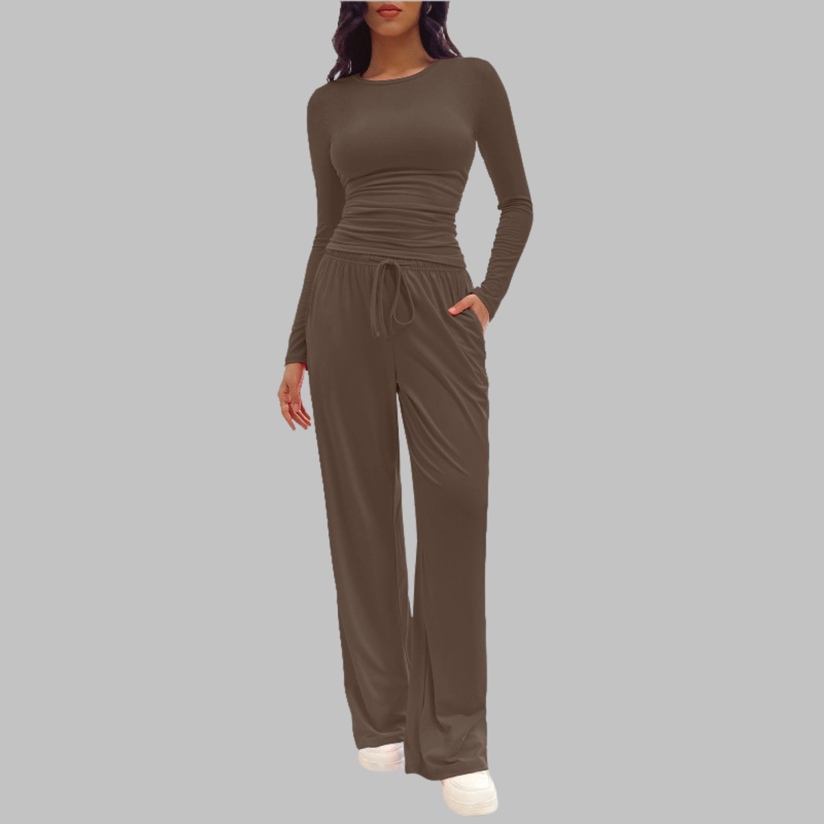 JANNYT - Long Sleeve Top and Wide