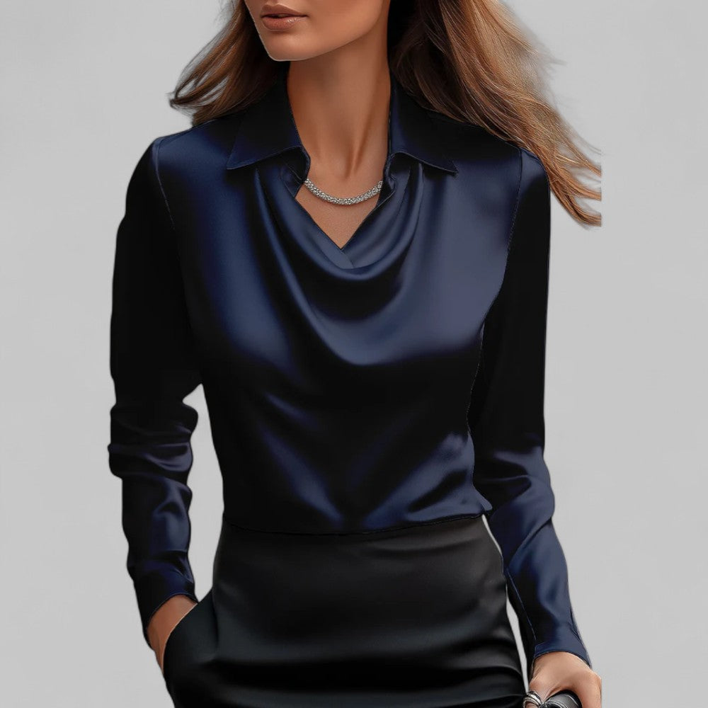 Patricia | Draped Neck Blouse